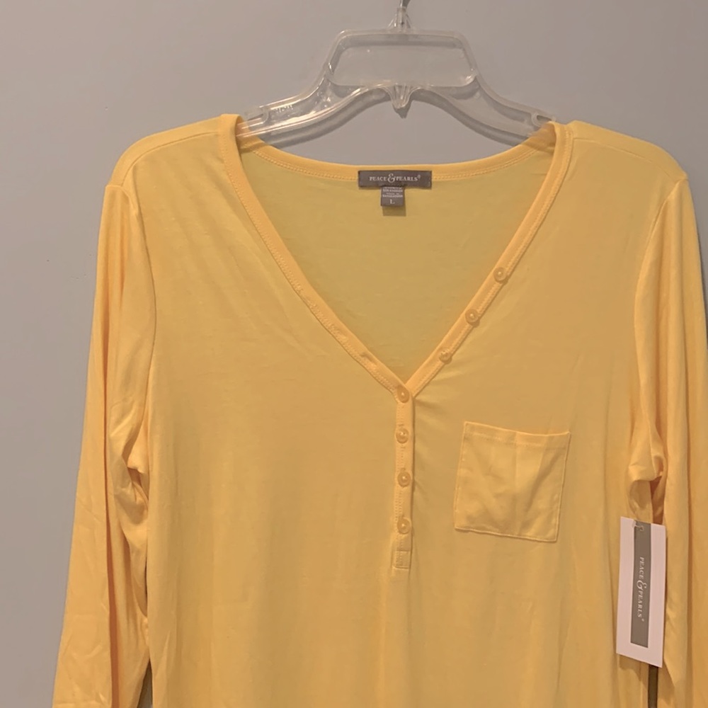 Yellow top for women.